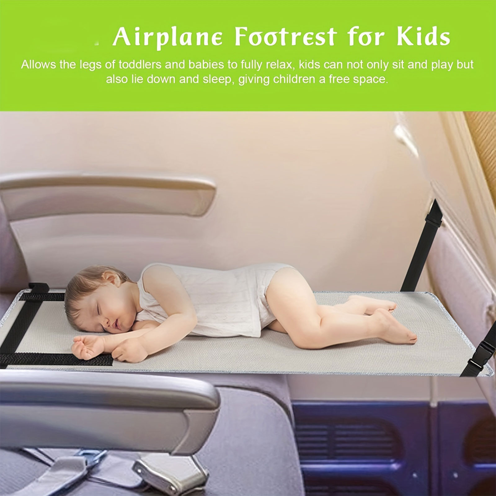 子供用の通気性のある飛行機のシートエクステンダー、ポータブル - Travel Accessories Plane のレビューと価格