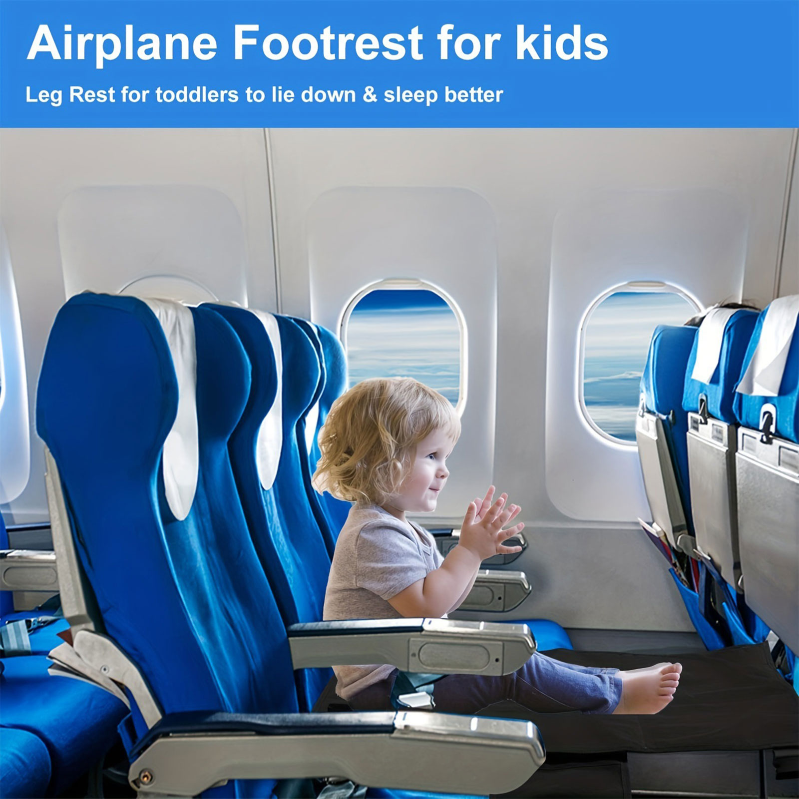 子供用の通気性のある飛行機のシートエクステンダー、ポータブル - Travel Accessories Plane のレビューと価格