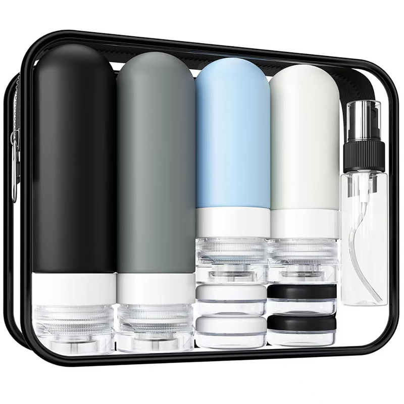 17個入りシリコン製漏れ防止トラベルボトルセット、TSA承認 - Toiletry Bag Tsa のレビューと価格