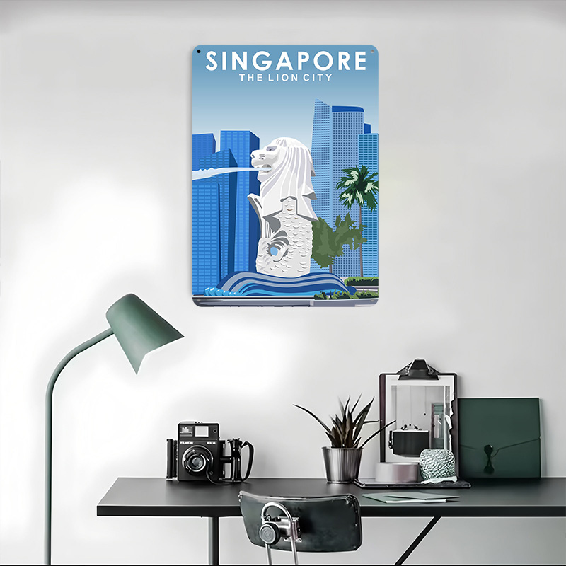シンガポール旅行用ブリキポスター カスタマイズされたウォール - Travel Accessories Singapore のレビューと価格