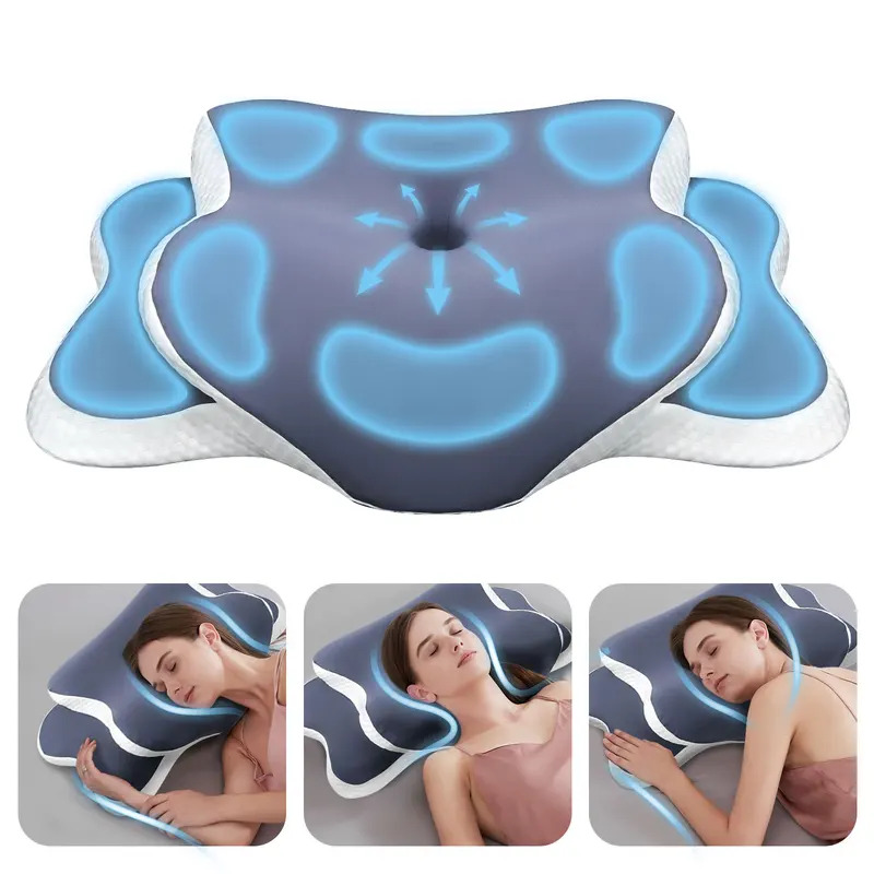 低反発枕 頸椎枕 首の痛み緩和 輪郭形状記憶枕 人間工学に基 - Neck Pillow Memory Foam のレビューと価格