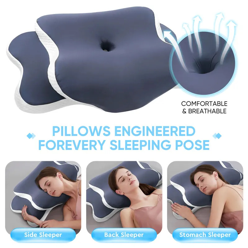 低反発枕 頸椎枕 首の痛み緩和 輪郭形状記憶枕 人間工学に基 - Neck Pillow Memory Foam のレビューと価格