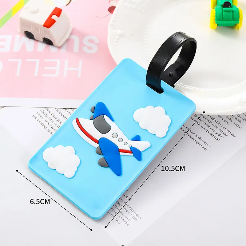 かわいい漫画の車 PVC シリコーン荷物タグ旅行荷物名札スー - Travel Accessories Logo のレビューと価格
