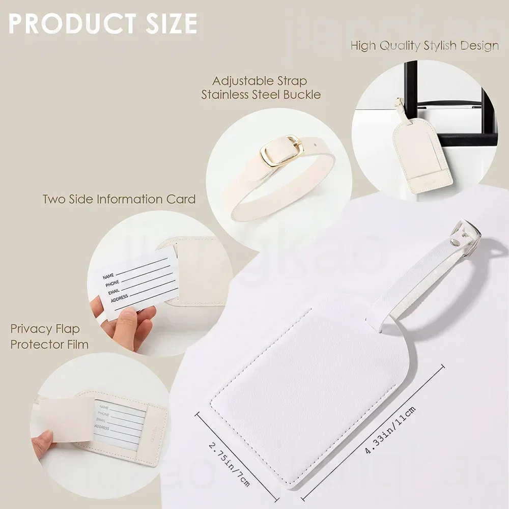 パーソナライズされた PU 荷物タグ ハートレター 名前付き - Travel Accessories Sale のレビューと価格