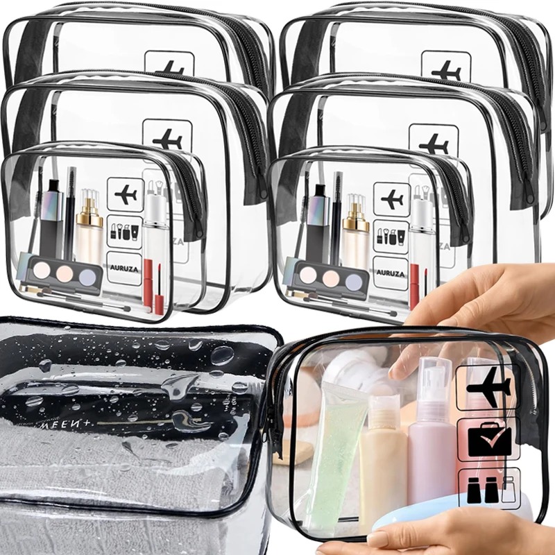1/3 個透明ジッパー化粧バッグオーガナイザーボックス男性女 - Toiletry Bag Tsa のレビューと価格