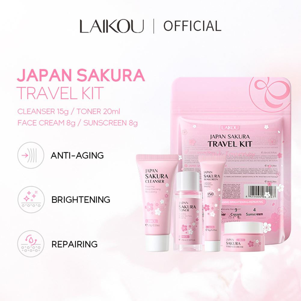 さくらスキンケアセット洗顔料、美容液、トナー、日焼け止め、フ - Travel Accessories Gifts のレビューと価格