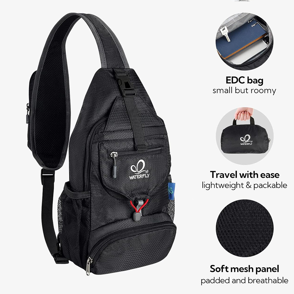 ウォーターフライクロススモールボディスリングパック、収納可能 - Travel Accessories Bike のレビューと価格