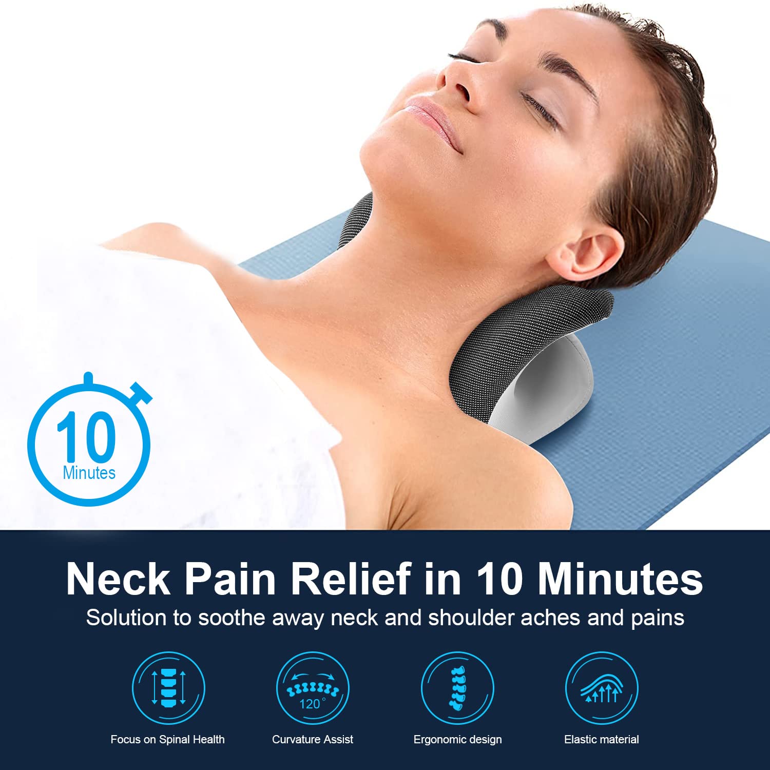 加熱式ネックストレッチャーセラピーピローケース、頭・体・背中 - Neck Pillow Memory Foam のレビューと価格