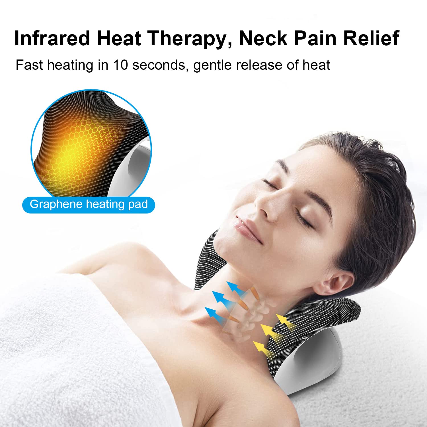 加熱式ネックストレッチャーセラピーピローケース、頭・体・背中 - Neck Pillow Memory Foam のレビューと価格