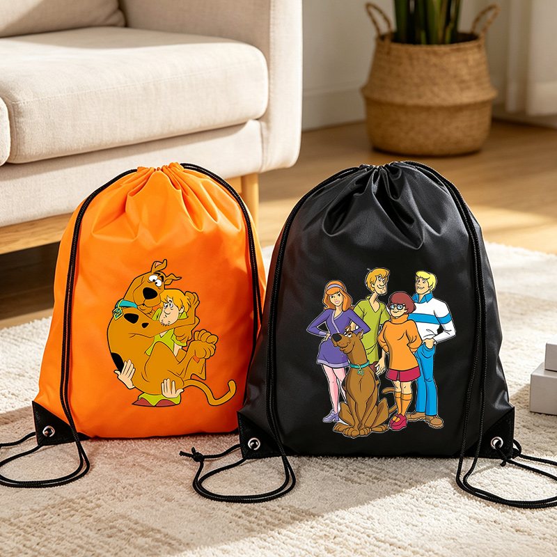 スクービードゥー巾着収納袋クールな漫画犬ポケットバックパック - Travel Accessories And Bags のレビューと価格