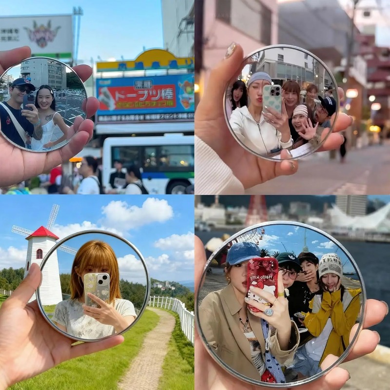 ポータブルラウンド凸面鏡ハンドヘルド広角撮影小道具手作り D - Travel Accessories Gadget のレビューと価格